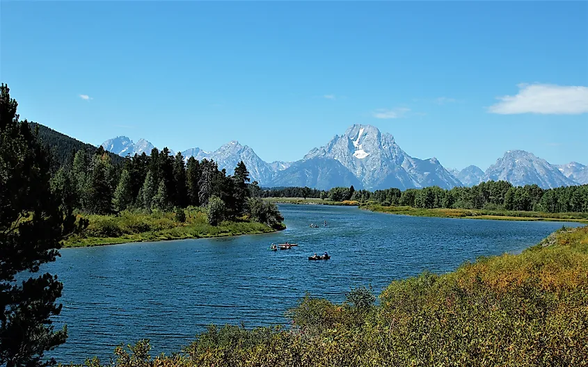 The Snake River flowing through a canyon in the West.