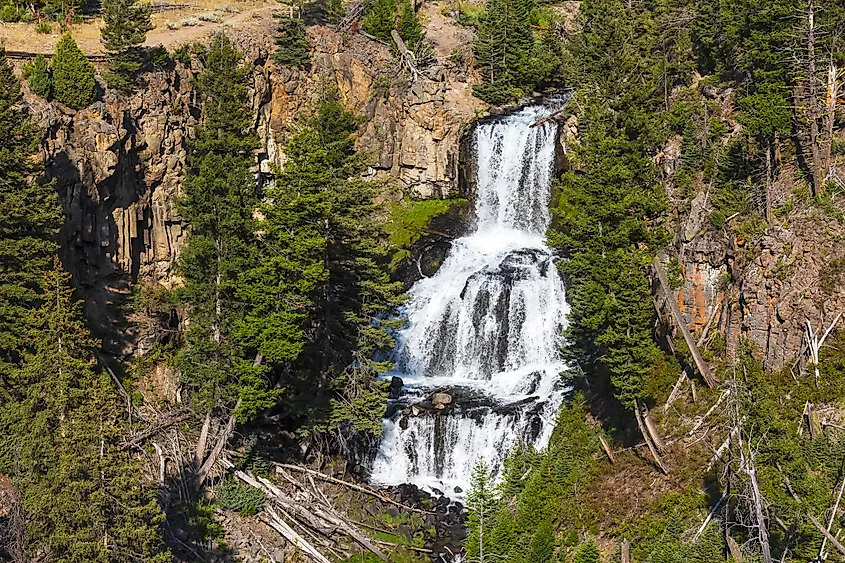 Undine falls in Yellowstone National Park. 