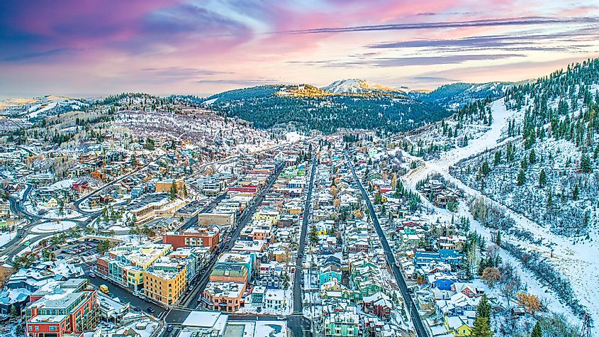 Aerial view of Park City, Utah