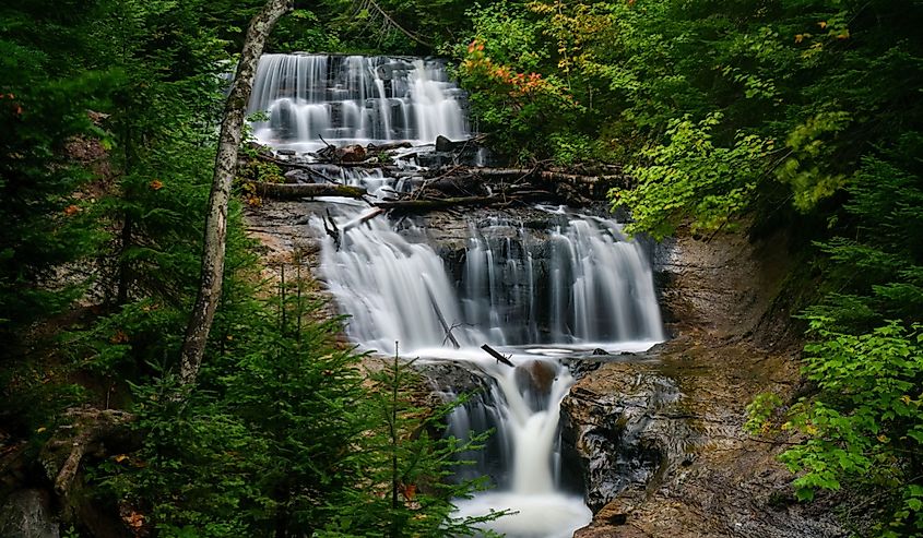Sable Falls near Grand Marais, Michigan. Pictured Rocks National Lakeshore.