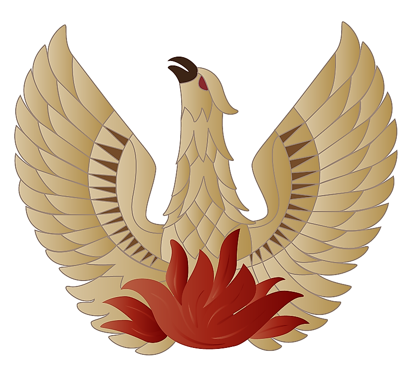 The phoenix rising from flames was the symbol of the Greek Mountain Government and the Regime of the Colonels in the mid-20th century