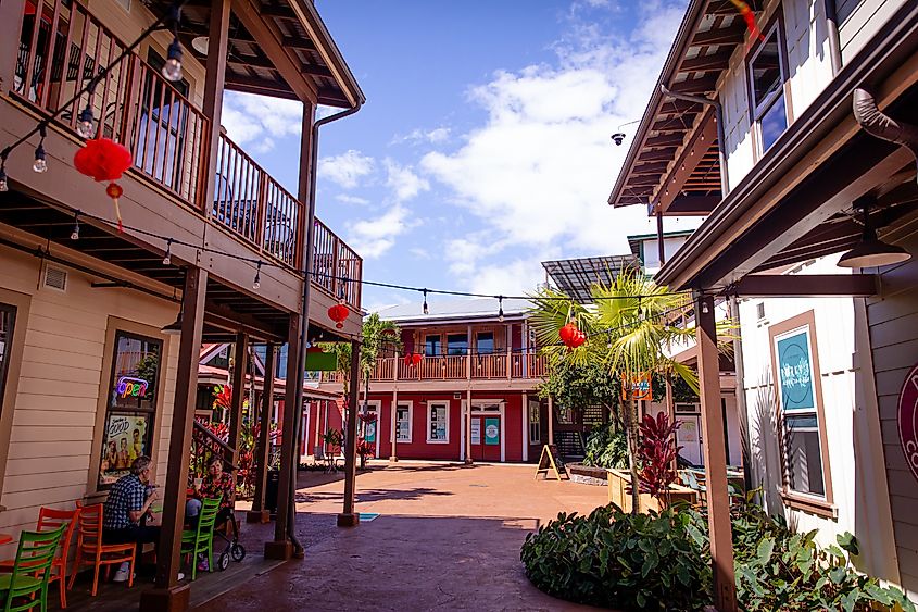 Koloa Village shopping center in Koloa, Kauai