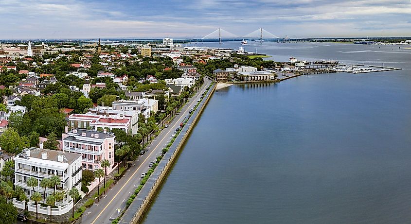 The skyline of Charleston, South Carolina.
