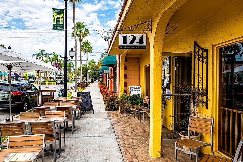 Street view in the beautiful historic town of Venice, Florida, via Andriy Blokhin / Shutterstock.com