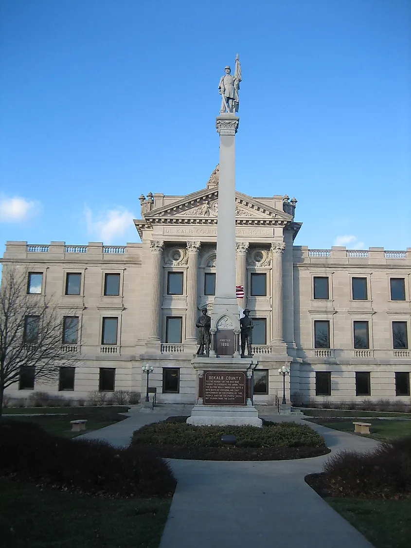 DeKalb County Civil War memorial in Sycamore, Illinois.