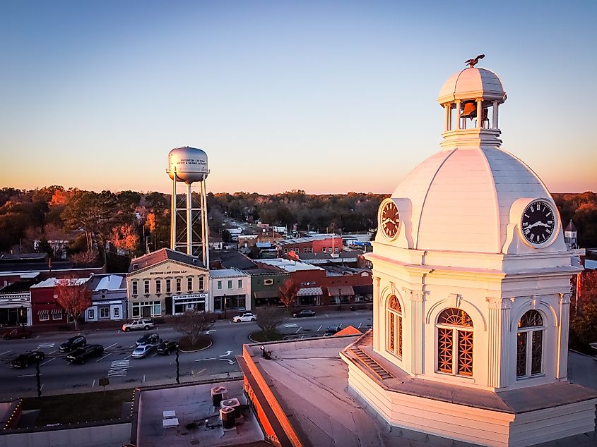 Downtown Eatonton in Georgia, via 