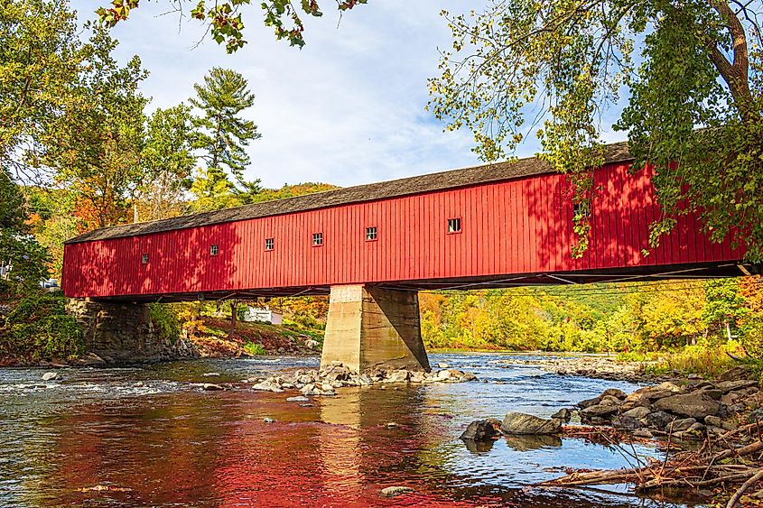 West Cornwall covered bridge over the Housatonic River.