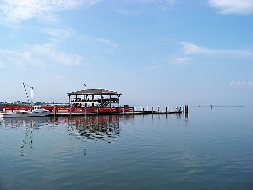 The dock in Crisfield, Maryland.