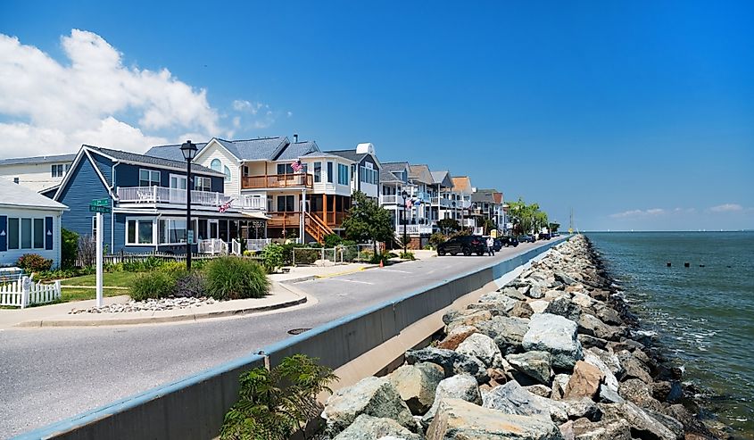Homes on the Chesapeake Bay, in North Beach, Maryland