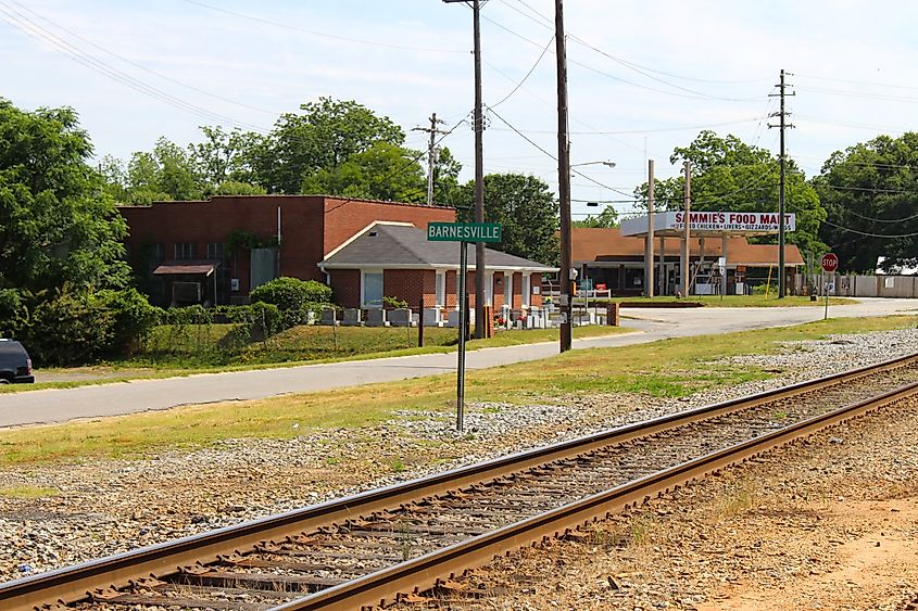 The railroad in Barnesville, Georgia