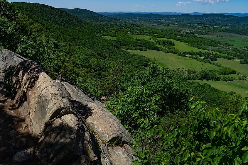 A summer view from atop the Stairway to Heaven hike in Sussex County, New Jersey.