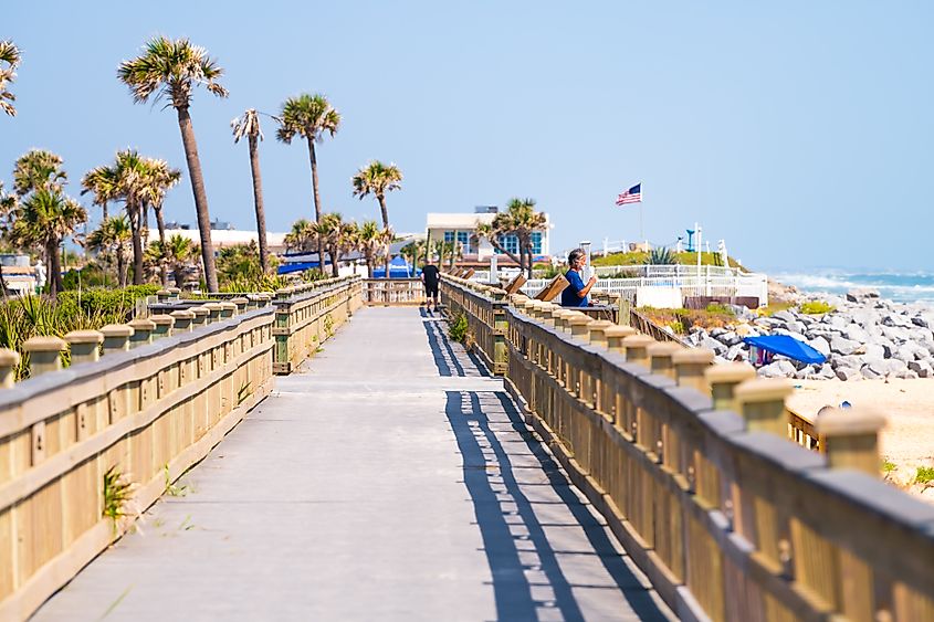 Beautiful beachside in Marineland, Florida