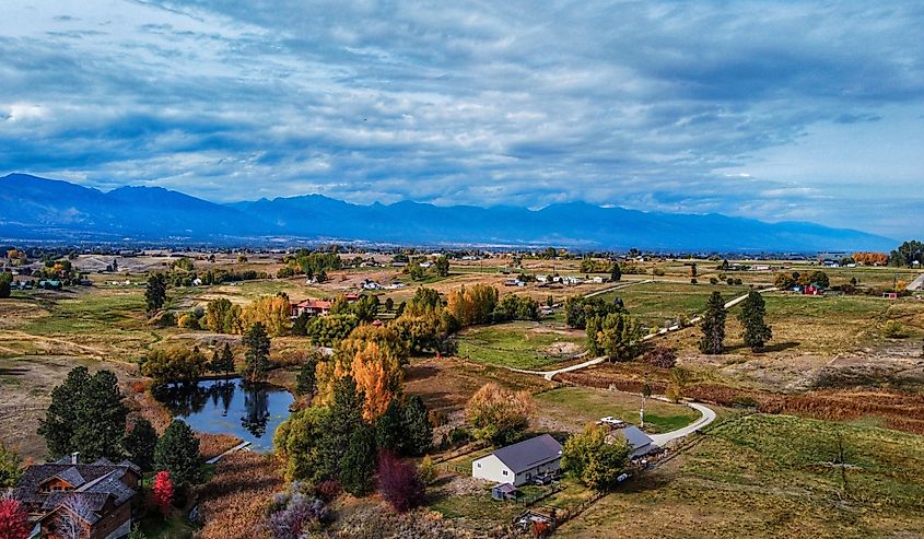 Bitterroot Valley in the fall season