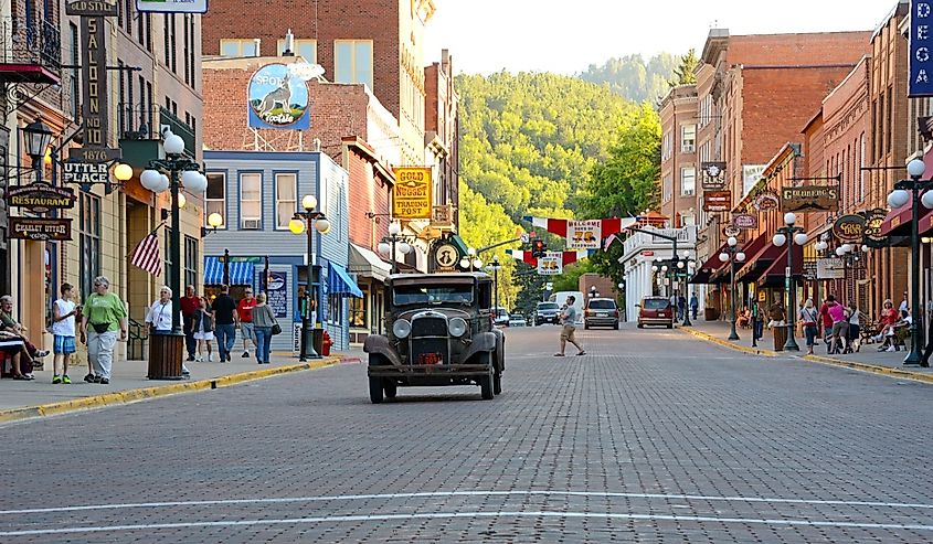 Downtown Deadwood, South Dakota.