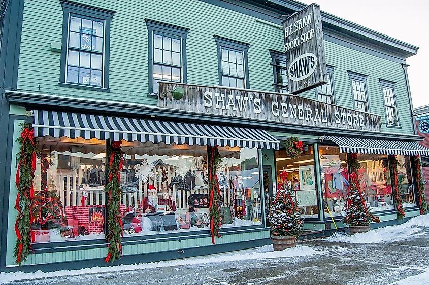 Shaw's General Store on Main Street in Stowe, VT.