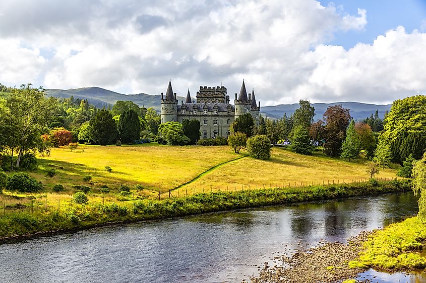 The Inveraray Castle in Inveraray, Scotland.