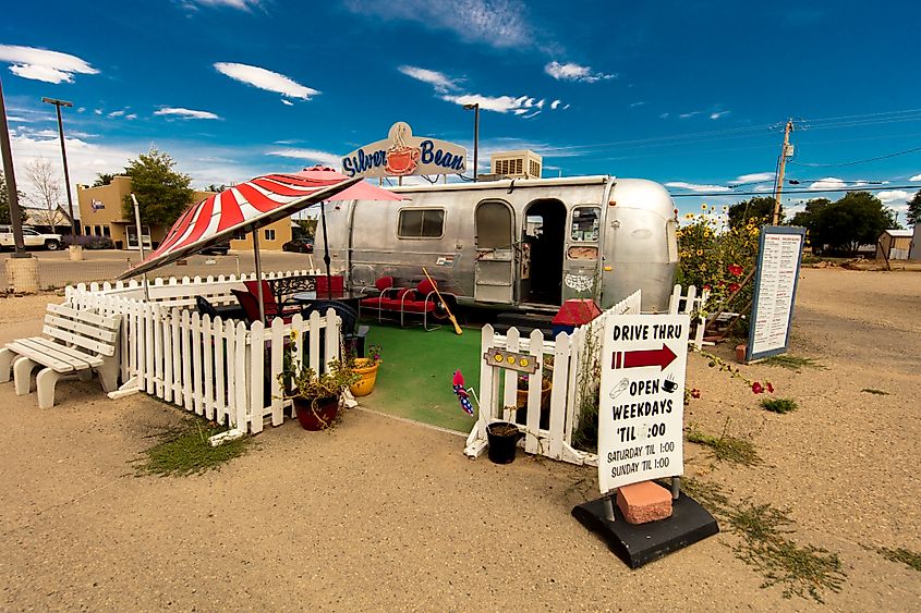 An Airstream coffee stand in Cortez, Colorado