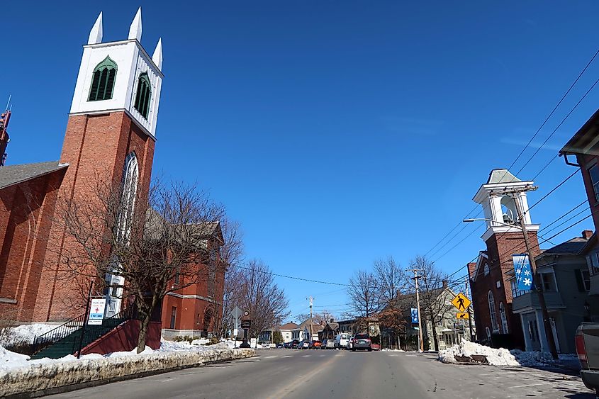 Main Street in Vergennes, Vermont.