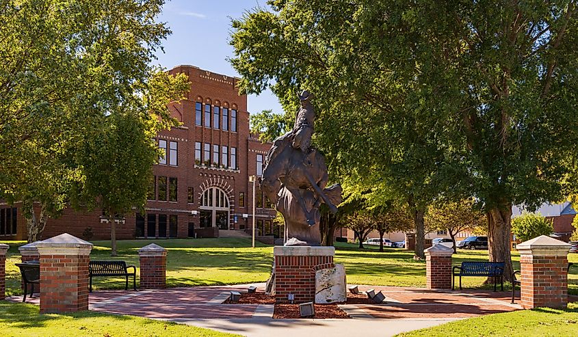 Sunny view of the campus of Northwestern Oklahoma State University at Oklahoma