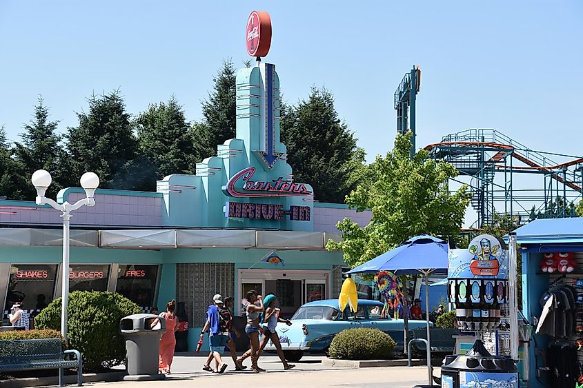 Dorney Park in Allentown, Pennsylvania. It features some of the world's most prominent roller coasters