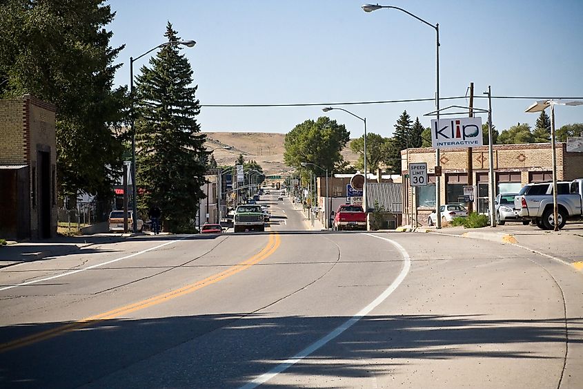 Main Street in Kemmerer, Wyoming.