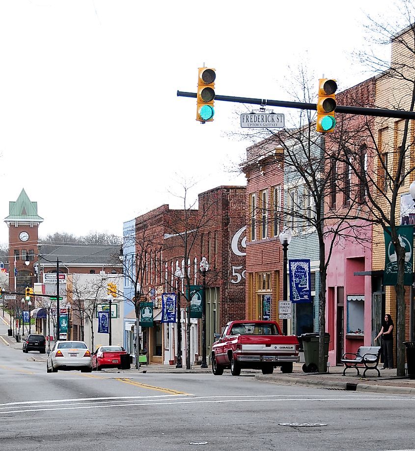 Gaffney Commercial Historic District is listed on the National Register of Historic Places.