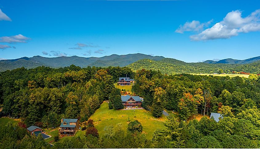 Brasstown Bald is the highest point in the U.S. state of Georgia, situated in the northeastern region within the Blue Ridge Mountains, straddling the border between Towns and Union counties.