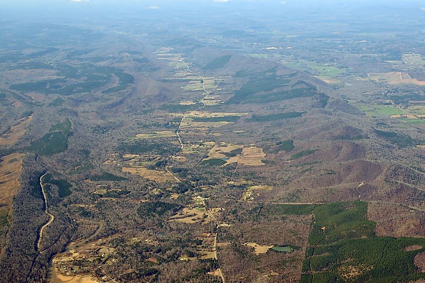 Aerial view of Rainbow City, Alabama.