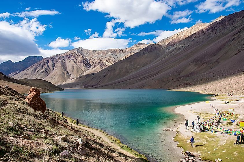 The Chandra Taal Lake at 4250m in Himachal Pradesh, India