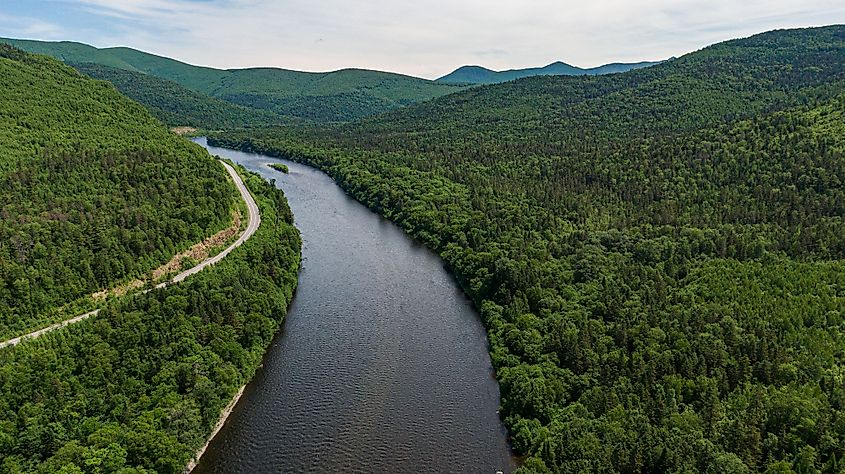 Valley Of The Mountain River Anyuy. Khabarovsk territory in the far East of Russia.