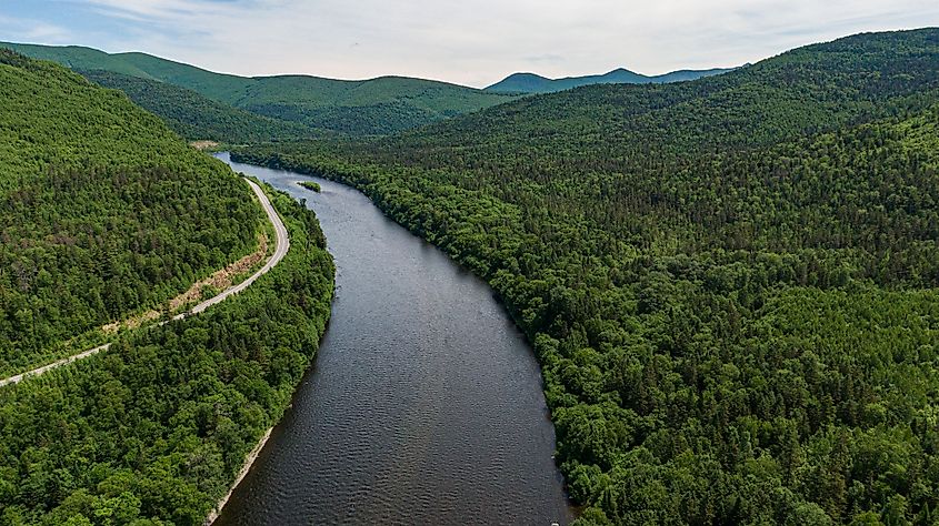 Valley Of The Mountain River Anyuy. Khabarovsk territory in the far East of Russia.