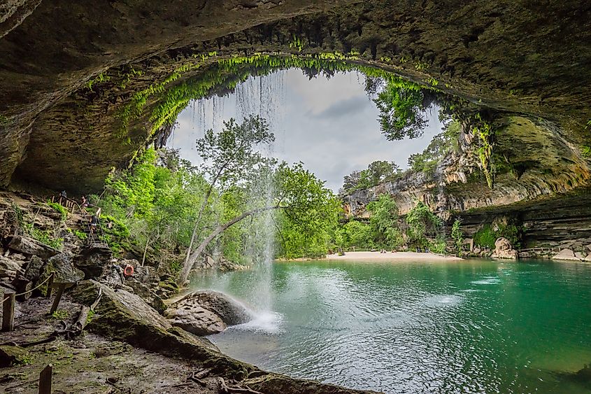 The beautiful Hamilton Pool Preserve area.
