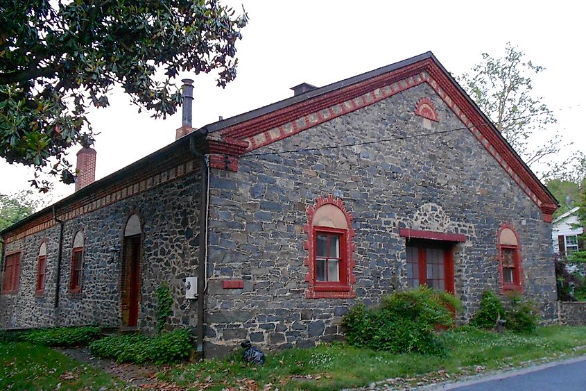 The historic mill in Dickeyville, Maryland.