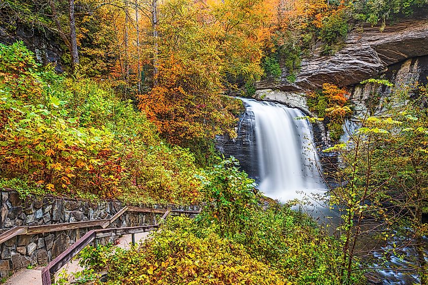 Looking Glass Falls in Pisgah National Forest, North Carolina