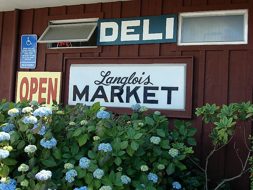 Langois Market sign