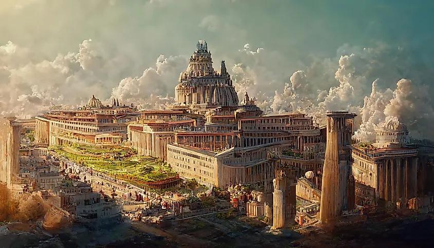 Aerial view of Ancient Troy.