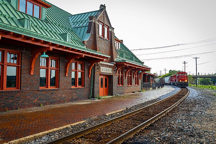 Train station in Minot, North Dakota.