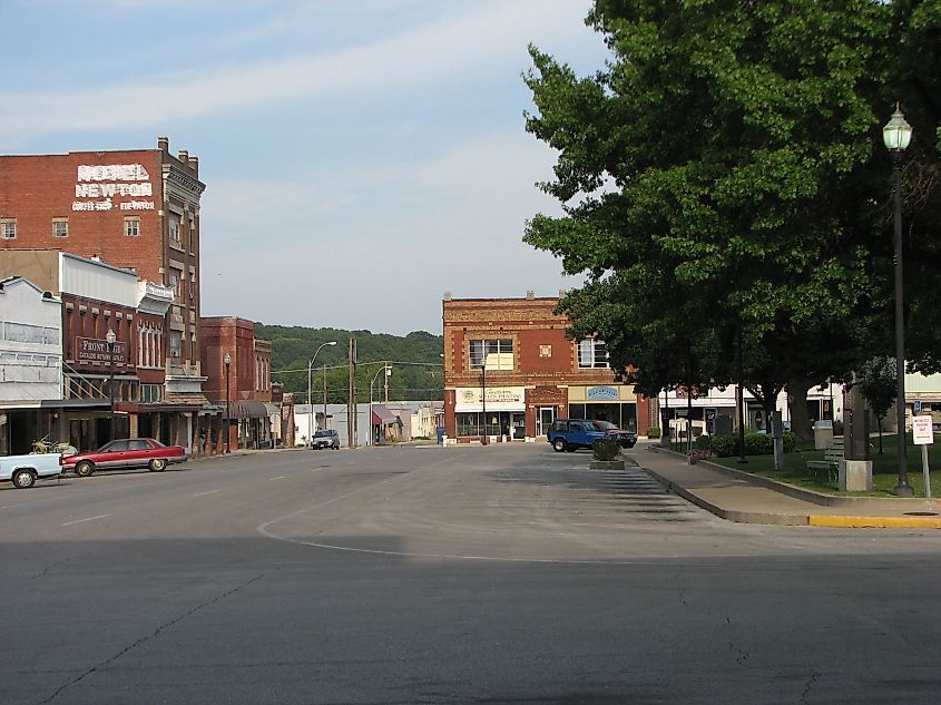 Neosho town square in Missouri