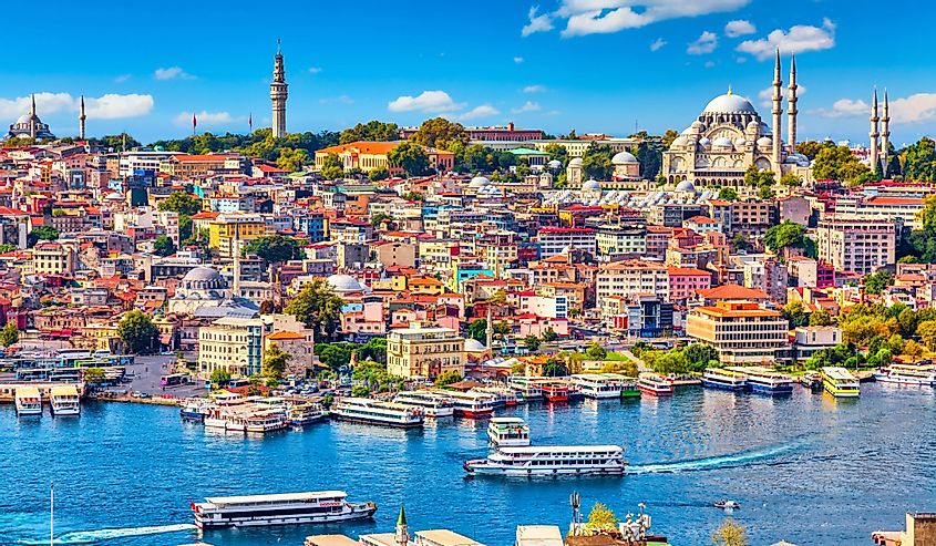 View of Istanbul, Turkey on a summer day. 