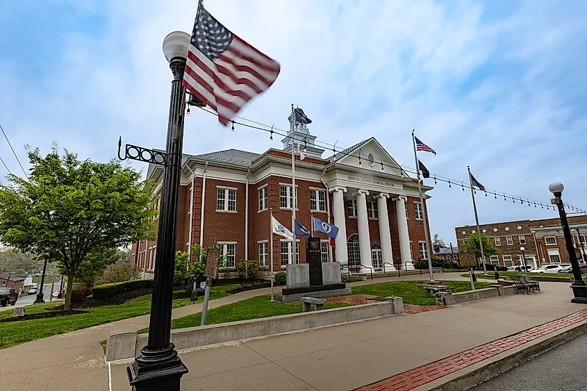 Government building in downtown Harrodsburg, Kentucky