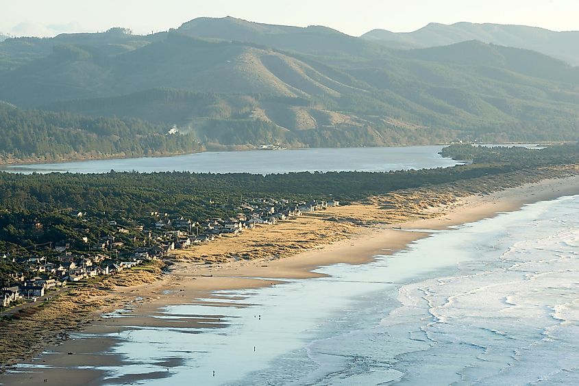 Aerial view of Manzanita, Oregon