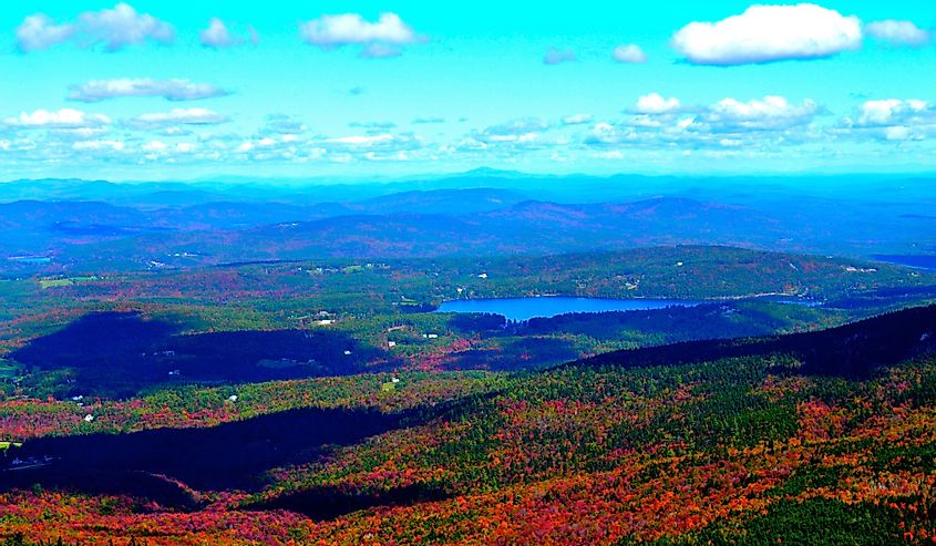 Summit views from Mount Monadnock in New Hampshire