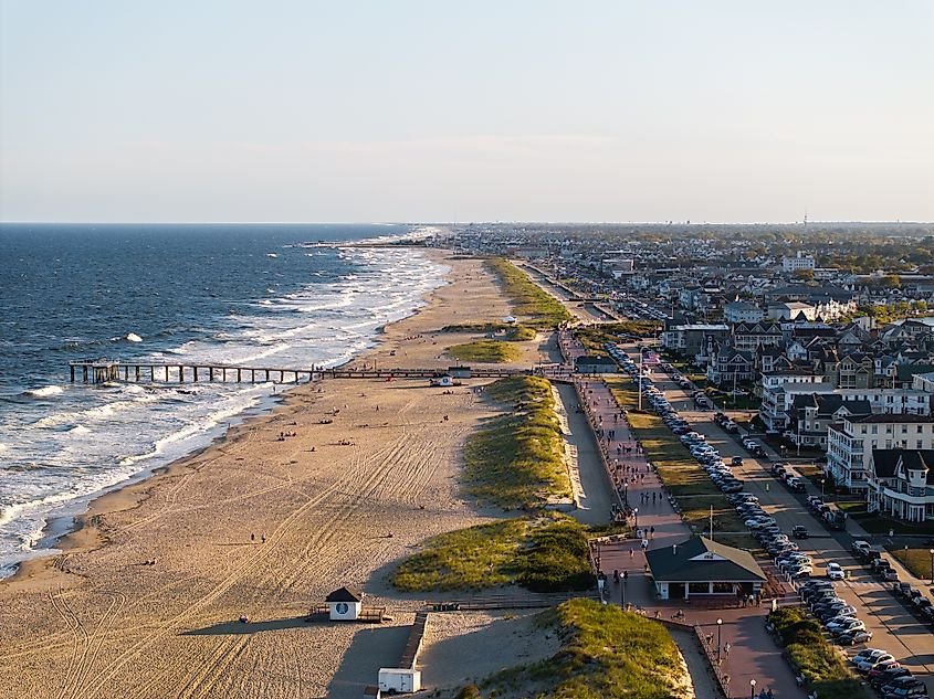 Aerial view of Ocean Grove, New Jersey