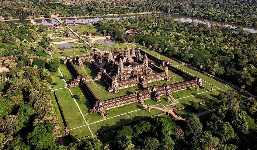 Aerial view of Angkor Wat