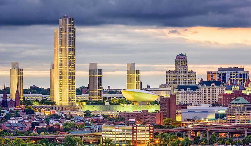 Albany, New York, downtown skyline.