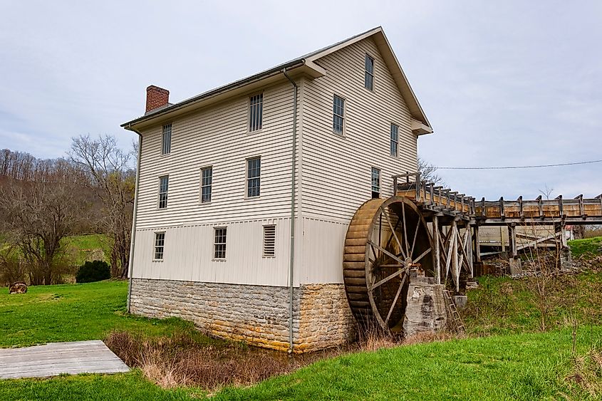 The historical White Mill in Abingdon, Virginia.
