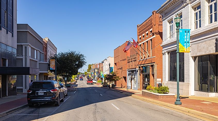 The old business district on Main street, Jonesboro.