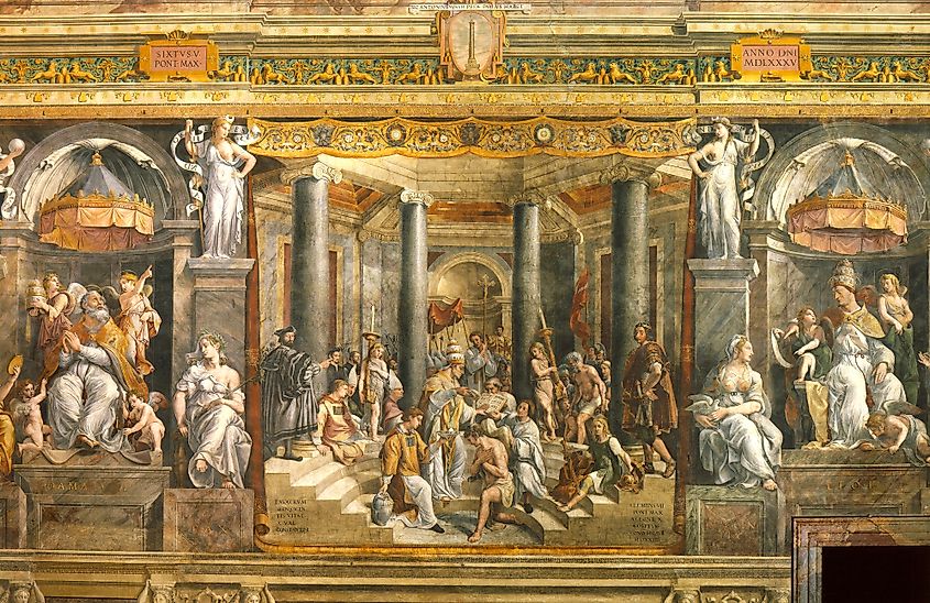 The Baptism of Constantine, as imagined by students of Raphael