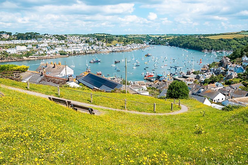 Beautiful Cornish harbour towns of Fowey and Polruan.