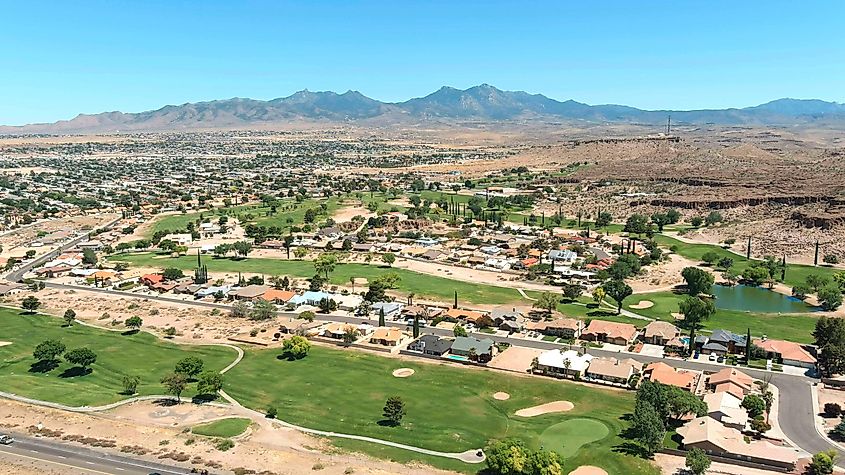 Aerial view of Kingman, Arizona.